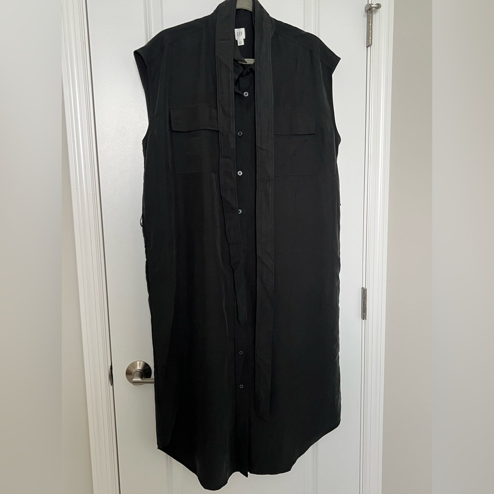 Black GAP collared sleeveless shirt dresses New without tags NWOT